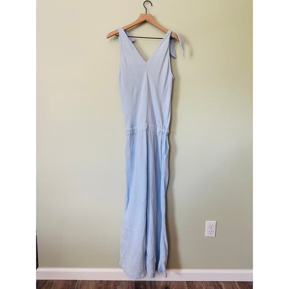 4Our Dreamers Gauze Jumpsuit Romper Blue Medium - Picture 4 of 10